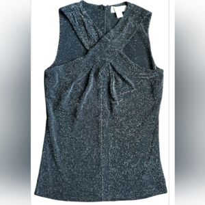 Michael Kors, Women's Black Sparkle  Sleeveless Top Summer Size: M.